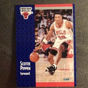 Chicago Bulls Scottie Pippen fleer 91 basketball card